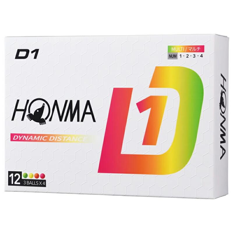 D1 【即納】 3ダース 本間ゴルフ ゴルフボール 2024 マルチカラー 4色
