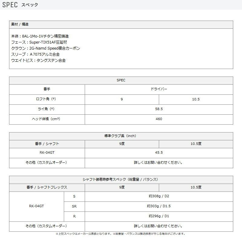 メーカー正規カスタムオーダー ヨネックス EZONE GT タイプ S ドライバー 2024年モデル レクシス カイザ HP シャフト装着仕様_1