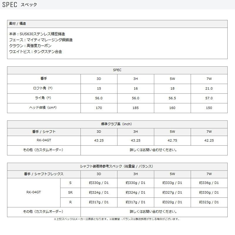 メーカー正規カスタムオーダー ヨネックス EZONE GT フェアウェイウッド 2024年モデル レクシス カイザ F シャフト装着仕様の画像