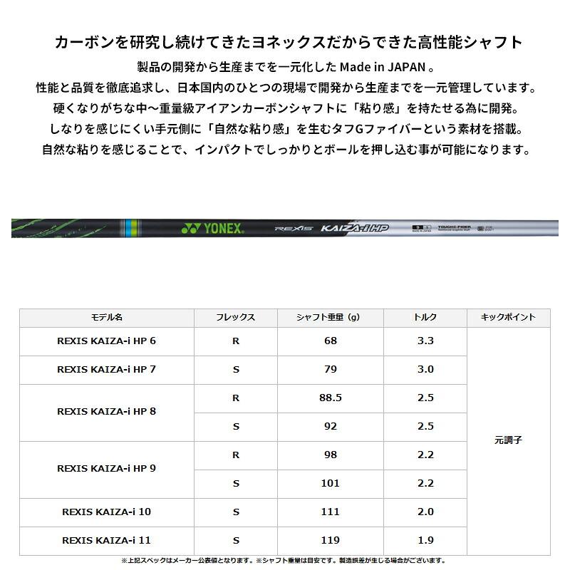 メーカー正規カスタムオーダー ヨネックス EZONE GT アイアン 2024年モデル 4本セット #7-#9,PW  レクシス カイザ i HP シャフト装着仕様_2