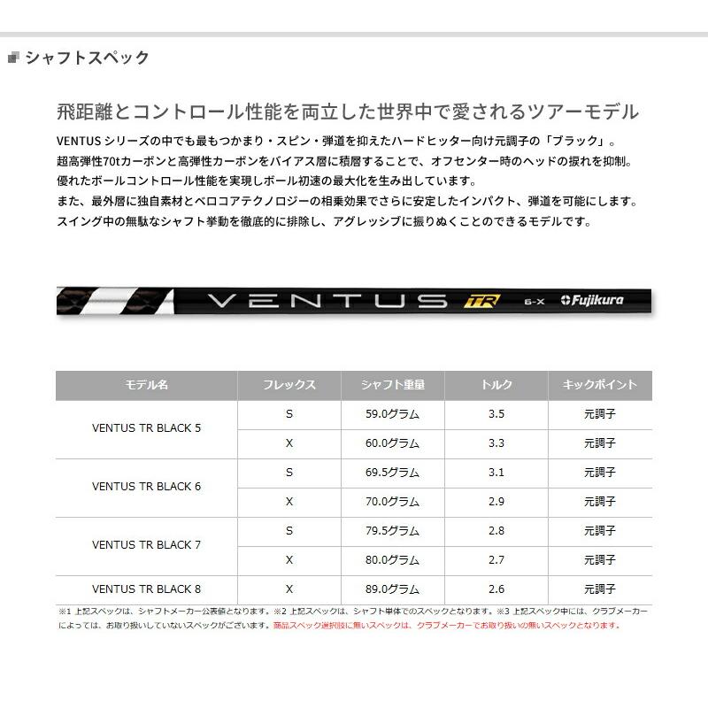 【カスタム】テーラーメイド Qi10 フェアウェイウッド 2024年モデル ベンタス TR ブラック シャフト装着仕様 (Qi10/右打用)｜attractgolf｜03