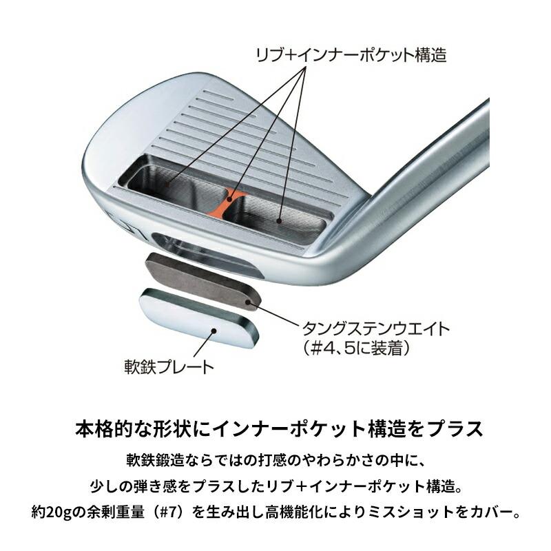【受注生産】【正規品】 右打用 ブリヂストンゴルフ 242CB+ アイアンセット 6本組 ダイナミックゴールド ミッド ツアーイシュー カスタムオーダー (2024)の画像