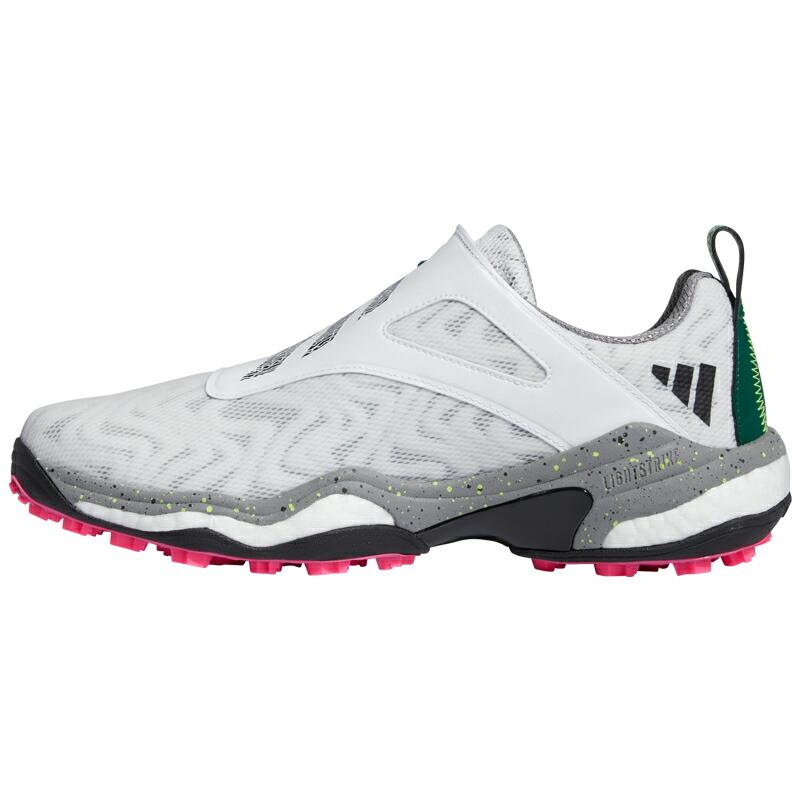 コードカオス ボア 新品 ゴルフシューズ ２４㌢ ホワイト/シルバー グレー adidas（アディダス） 【即納】 コードカオス 25 ボア スパイクレス