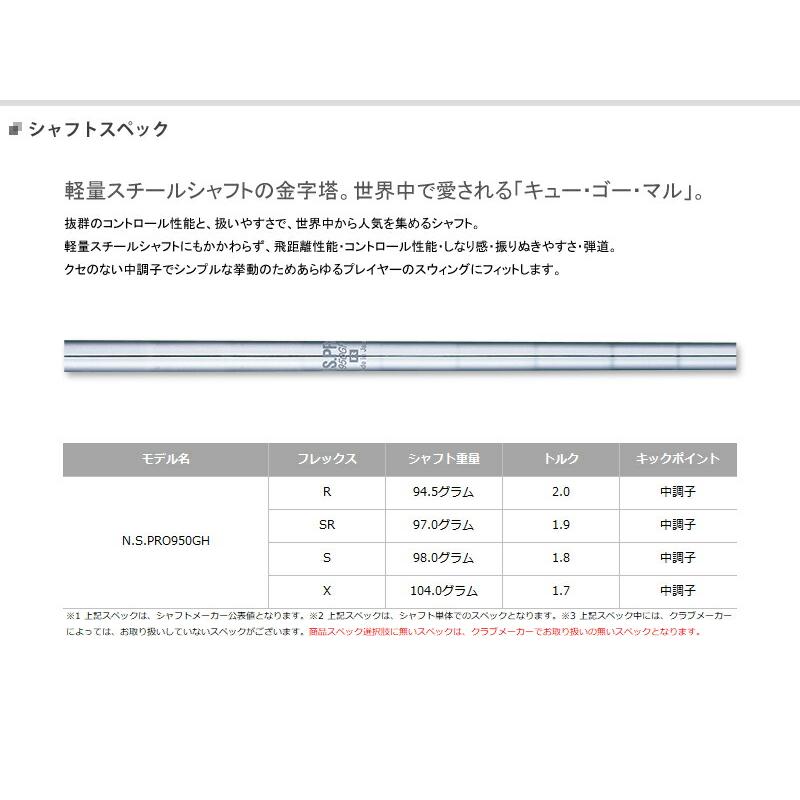 【カスタム】ヤマハ RMX VD/R アイアン 2024年モデル 単品販売 (#4) N.S.PRO950GH シャフト装着仕様 #リミックスVDR｜attractgolf｜03