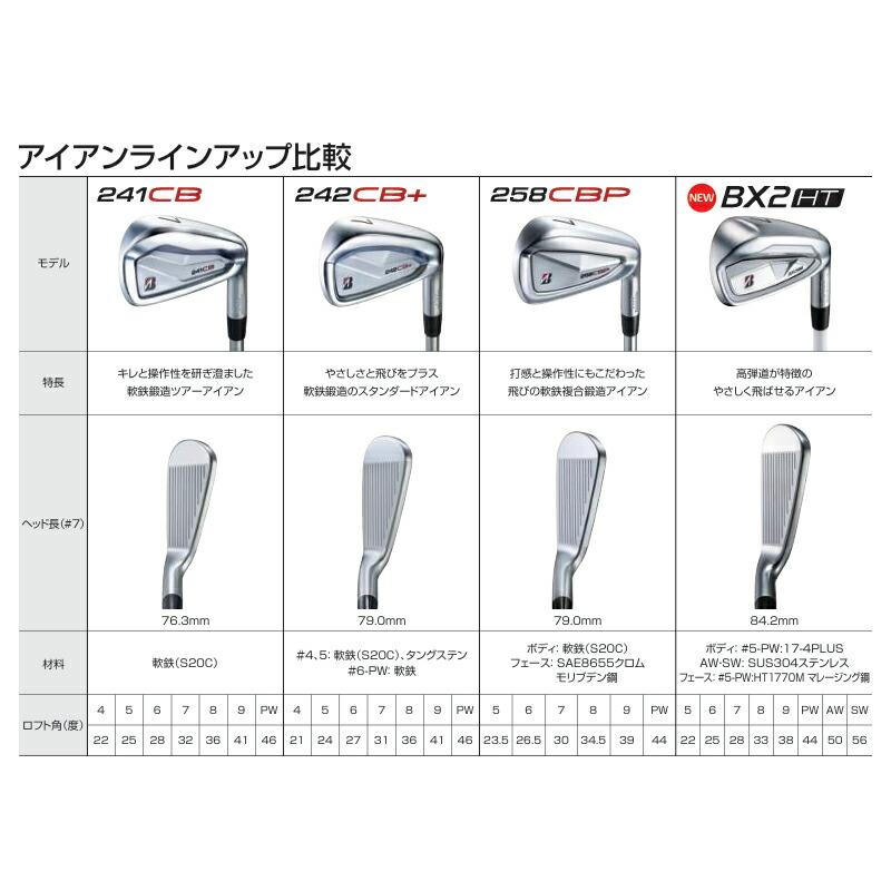 カスタム ブリヂストンゴルフ BX2 HT 単品アイアン ダイナミックゴールド ミッド ツアーイシュー スチールシャフト BS BX2HTIR DGMIDTI (2025)の画像