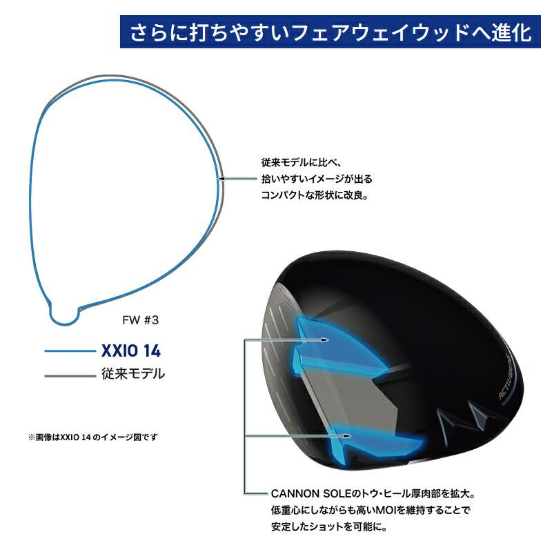 カスタム 右打用 ダンロップ ゼクシオ14 プラス フェアウェイウッド 三菱 ディアマナ WB カーボンシャフト XXIO14+ Diamana WB (2026)_13