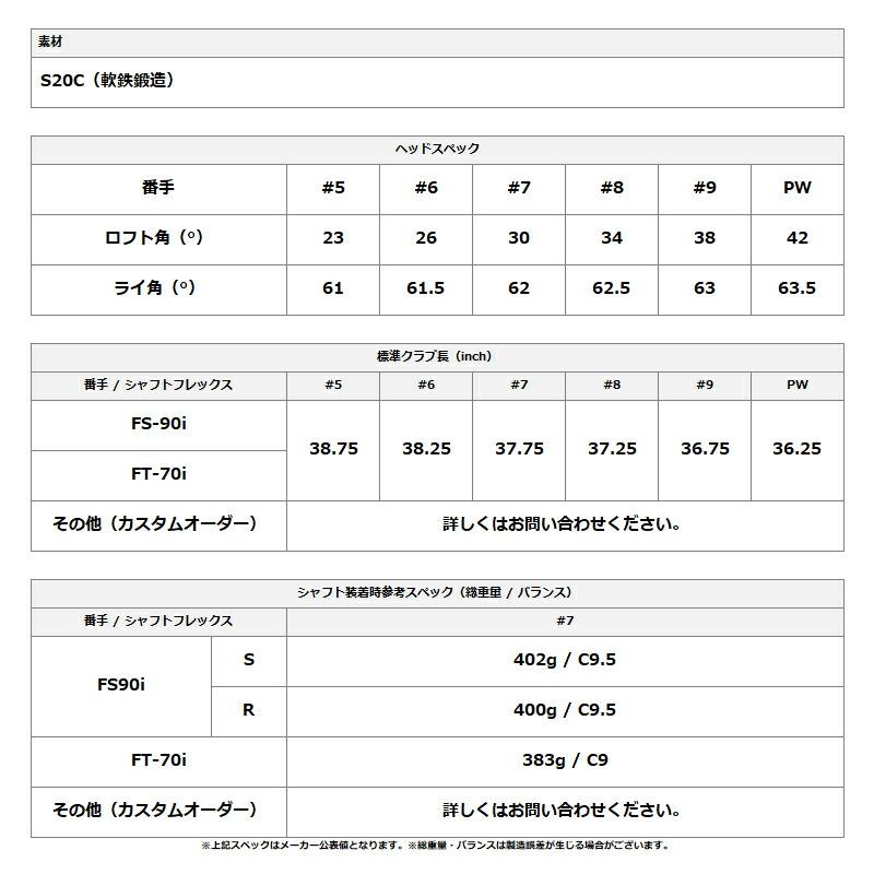 カスタム フォーティーン TB-3 フォージド 単品アイアン ダイナミックゴールド ミッド 95 スチールシャフト FOURTEEN TB3 FORGED DGMID95の画像