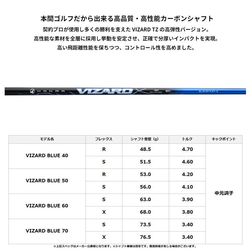 カスタム 右打用 本間ゴルフ ツアーワールド TW777 フェアウェイウッド ヴィザード ブルー カーボンシャフト ホンマ HONMA TW777 STD (2025)の画像