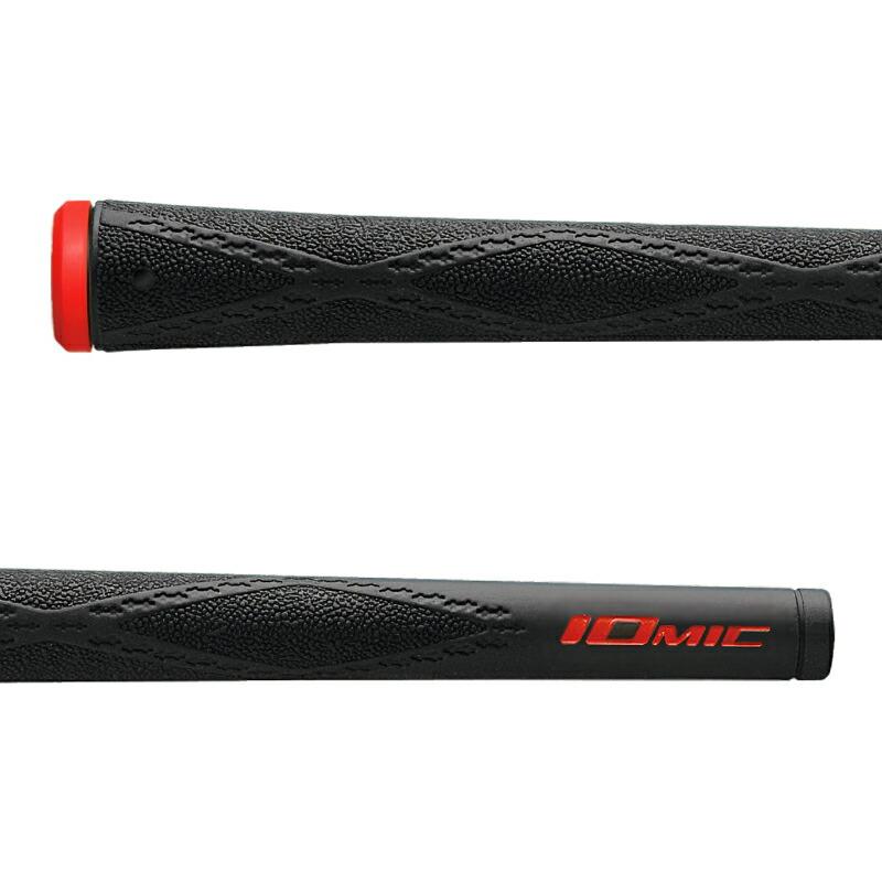 【即納】【10本セット】イオミック グリップ ブラックアーマー Xエボリューション 2.3 コーラルレッド バックライン無し_2