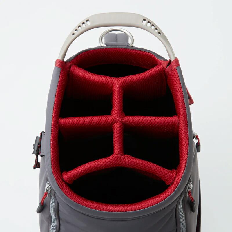 【美品】ONOFF キャディバッグ ダークグレー 赤 カバー付き ONOFF（オノフ） 【取寄】【正規品】 男女兼用 キャディバッグ OB3626