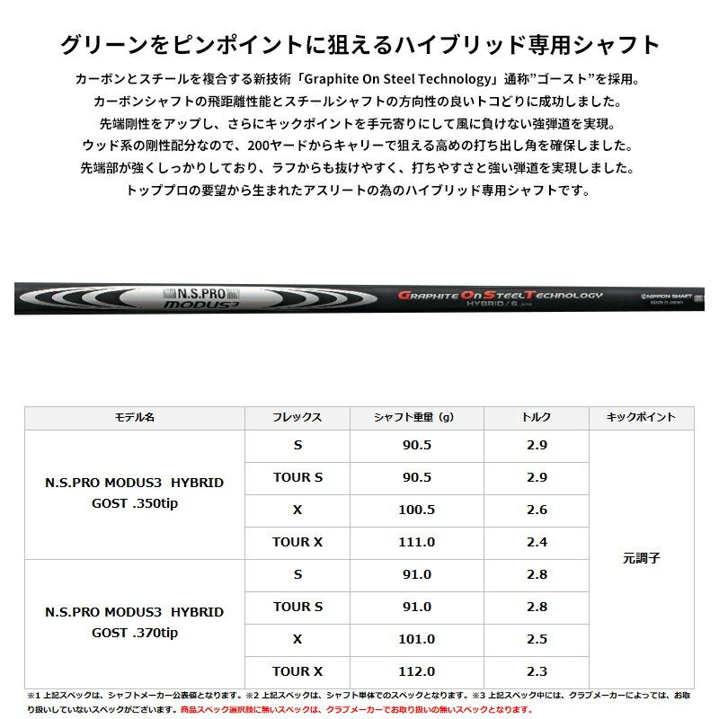 カスタム プロギア RS スピード ユーティリティ NSプロ モーダス3 ハイブリッド ゴースト カーボンシャフト PRGR RS SPEED N.S.PRO MODUS3 HYBRID GOSTの画像