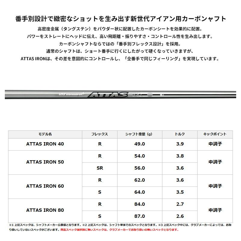 【受注生産】【正規品】 右打用 プロギア 0 ウェッジ USTマミヤ アッタス 40/50/60/80 カスタムオーダー PRGR ゼロ ATTAS IRON (2024)の画像