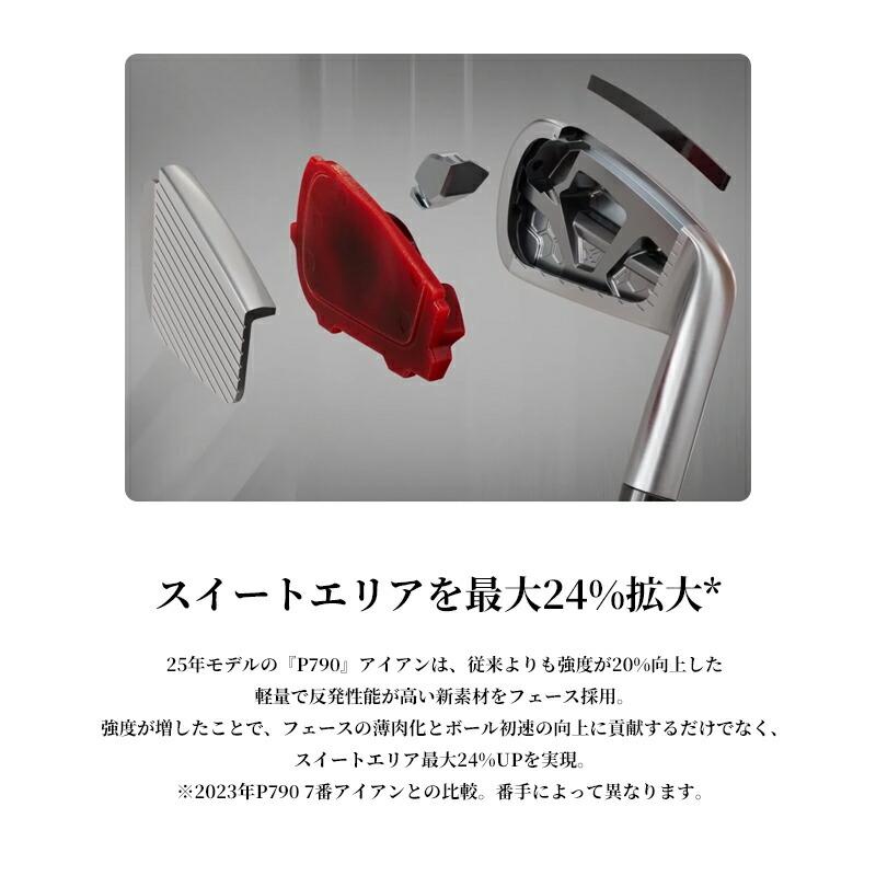 P700シリーズ - カスタム 左用 仕立て屋御手伝いさん P790 アイアン仕かける 5本組 ラウネ アイアン i75/i90 炭素矢がら P・790 レフティ RAUNE iron (2025)