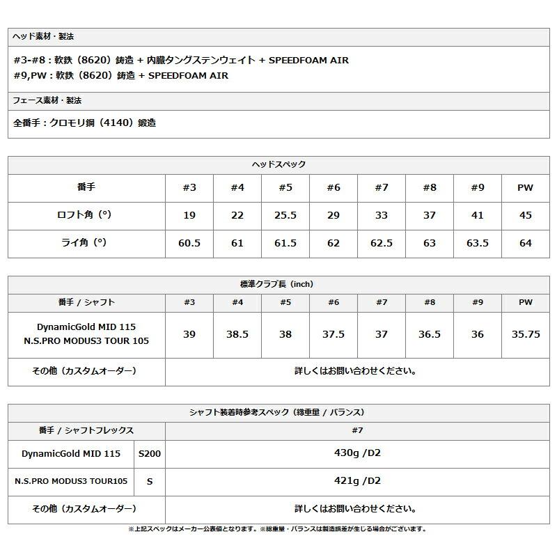 P700シリーズ - カスタム 仕立て屋御手伝いさん P770 アイアン仕かける 5本組 ラウネ アイアン i105 炭素矢がら P・770 右打用 RAUNE iron (2024)