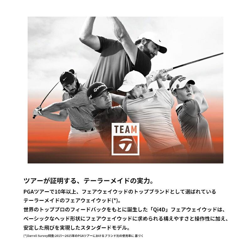 【正規品】【受注生産】右打用 テーラーメイド Qi4D コア フェアウェイウッド フジクラ 24 ベンタス ブラック カスタムオーダー (2026)の画像