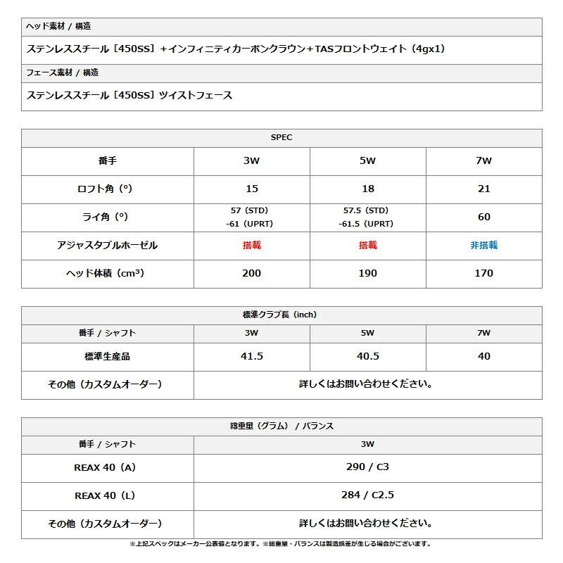 【受注生産】【正規品】 女性用 テーラーメイド Qi4D マックスライト ウィメンズ フェアウェイウッド 純正 リアックス 45 カスタムオーダー (2026)_1