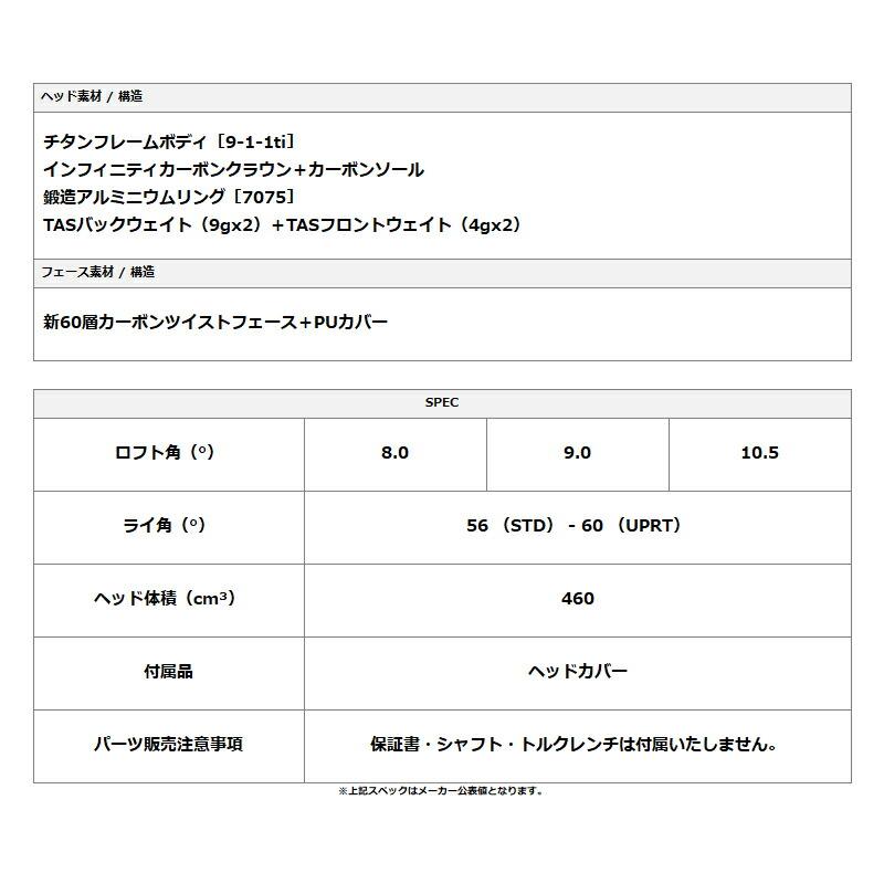 Qi4D 【即納】【正規品】【パーツ販売】 右打用 テーラーメイド コア
