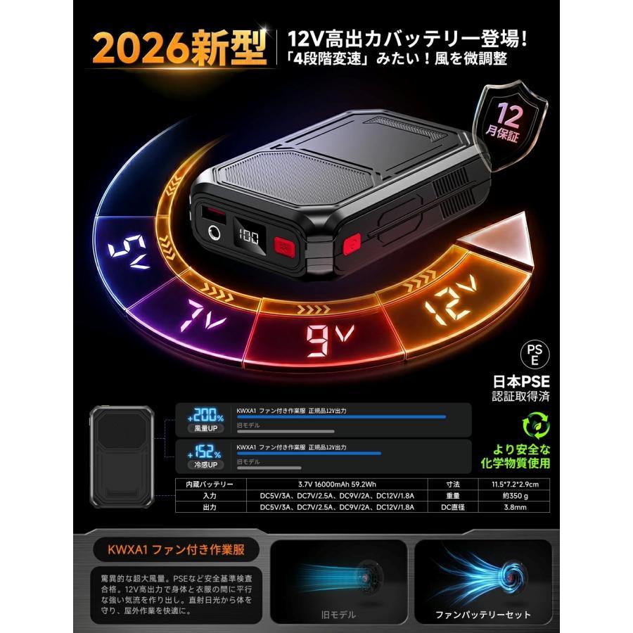 正規品】2026年最新 空調作業服 ベスト ファン付きベスト フルセット