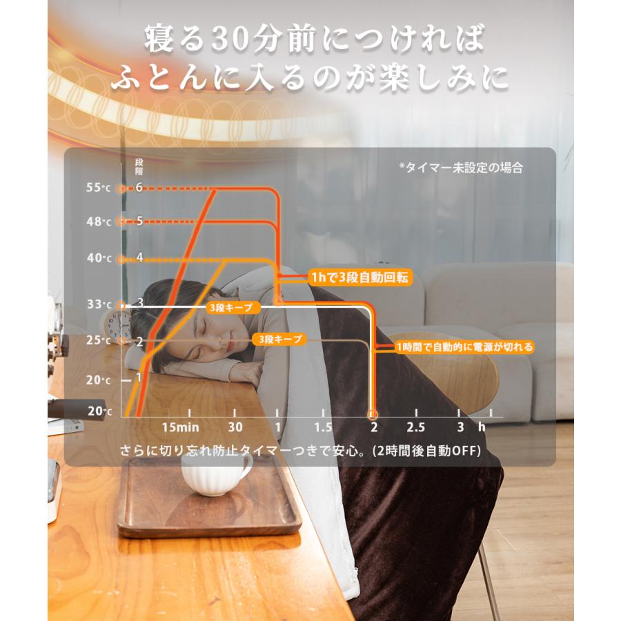 電気毛布 ひざ掛け 掛け敷き兼用 掛け敷き毛布 速暖 6段階温度調整