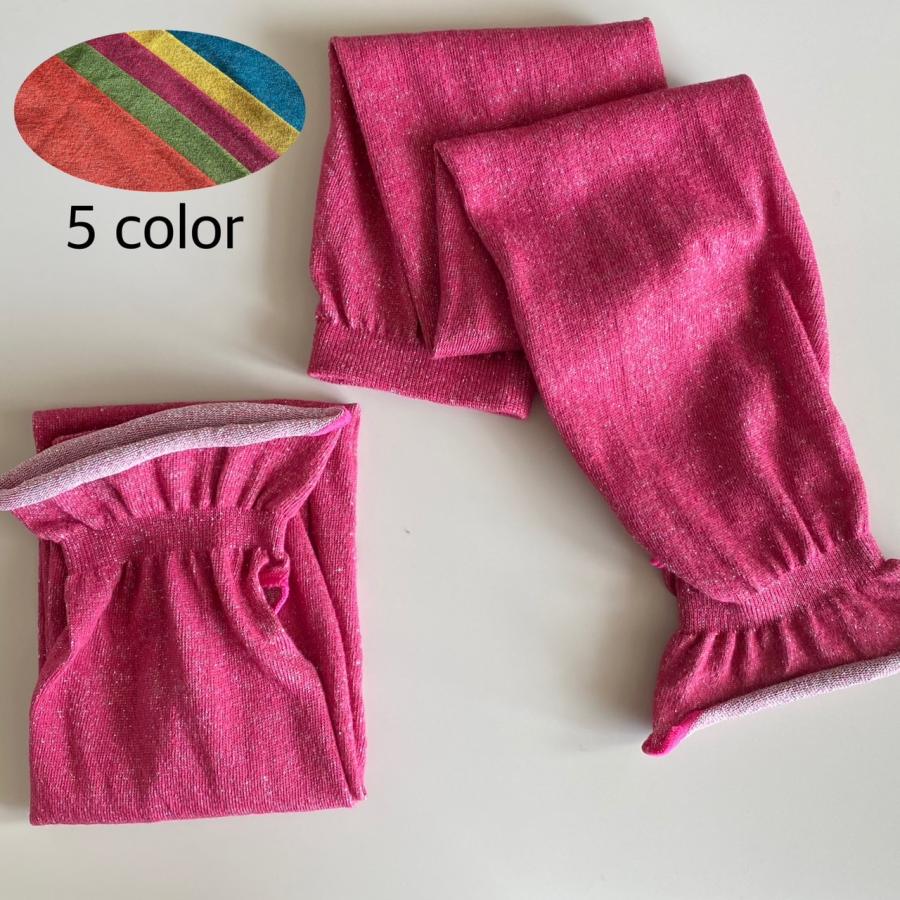 ファッションアームカバー　親指穴あり　綿　ラメ入り　オシャレ　キラキラ　５７ｃｍ　クリックポスト送料無料 | 