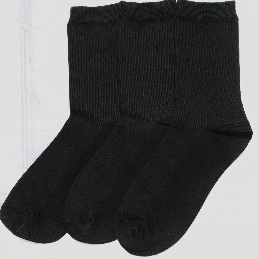 綿100％靴下　メンズ　25-28cm　3足　黒靴下　無地　シンプル　フォーマル　ビジネスソックス　レビューを書いて送料無料 |  | 01