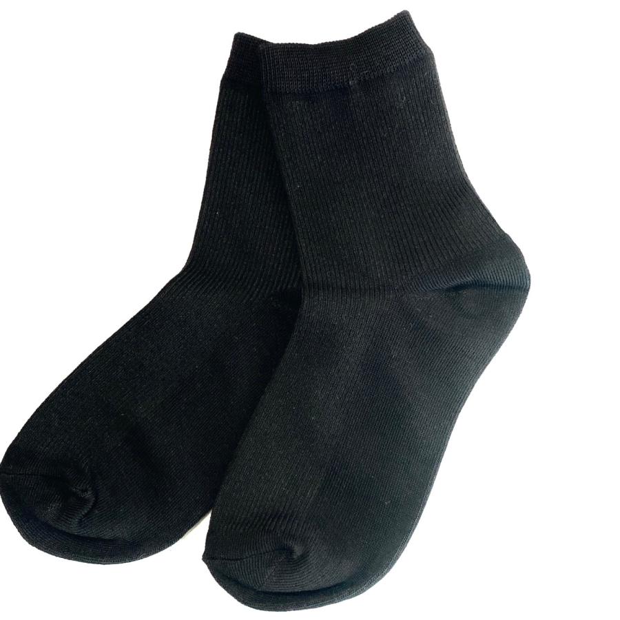 綿100％靴下　22−24cm　5足まとめ売り　レディース　 黒靴下　無地　シンプル　フォーマル　レビューを書いて送料無料 |  | 01