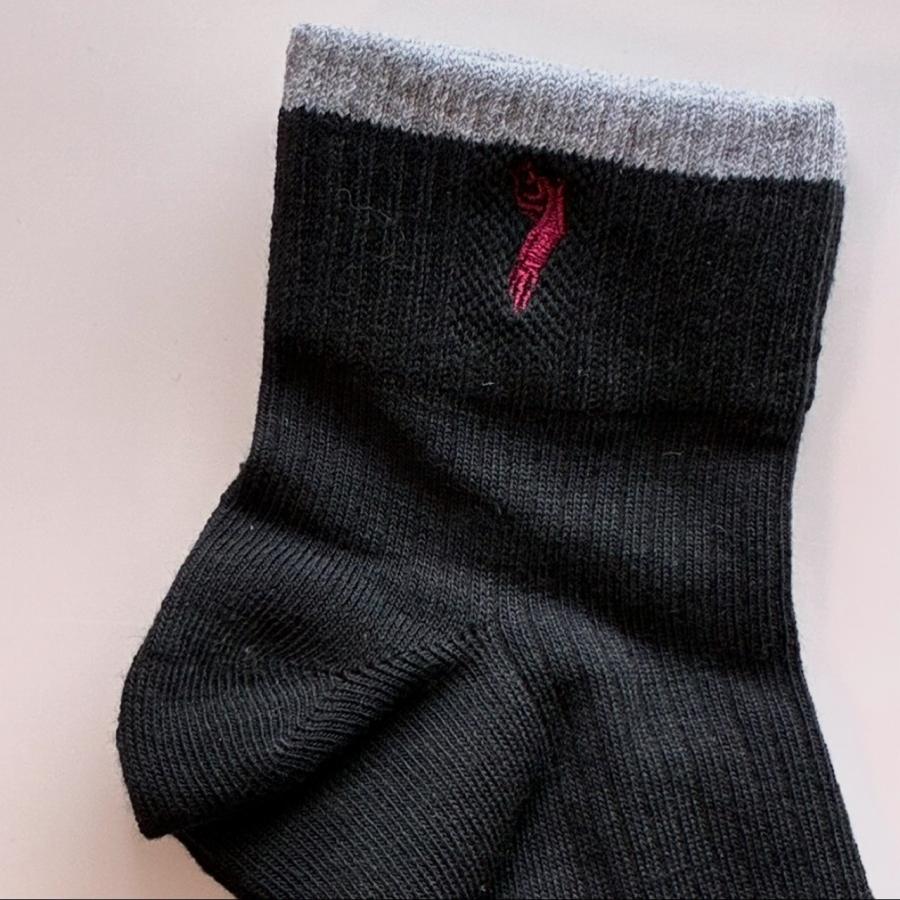 刺繍入りのリブクルーソックスソックス　25-28cm　３足まとめ売り　WESTERN POLO TEXAS　シンプル　ショートソックス　クリックポスト送料無料 |  | 03