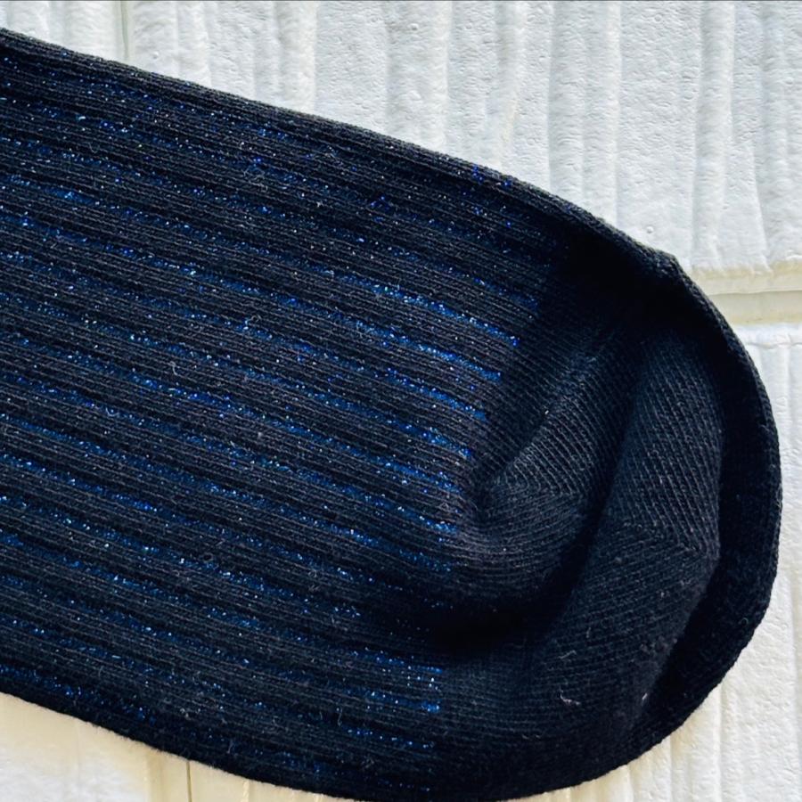 綿素材　ラメリブソックス　レディース　綿靴下　２足セット　おしゃれ　レビューを書いてクリックポスト送料無料 |  | 02