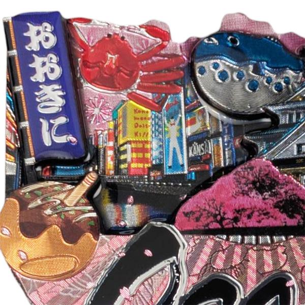 ご当地マグネット 大阪5 フグ・大阪城・カニ・串カツ・グリコ・道頓堀