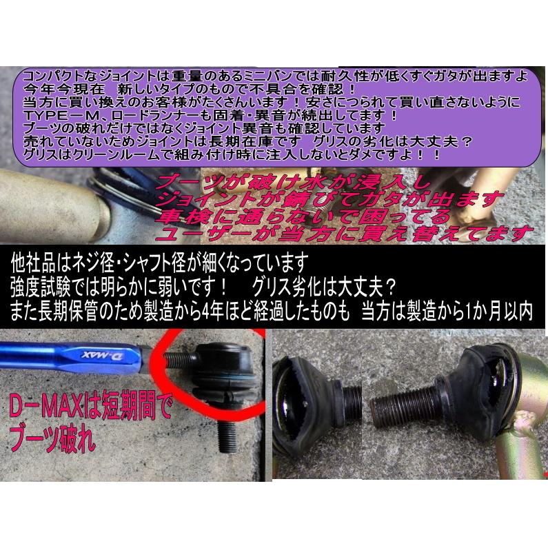 プレオ 調整式 スタビリンク フロント1台分 RA1 RA2 RV1 RV2 80mm調整 