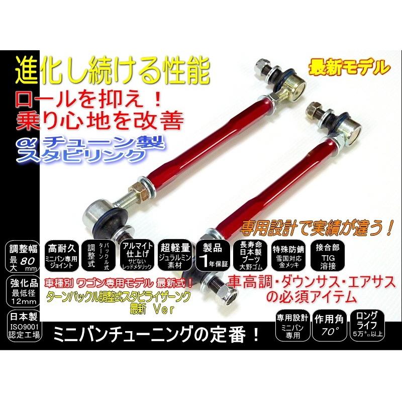 アルト HA36S用 調整式 スタビ ライザー リンク スタビリンク フロント