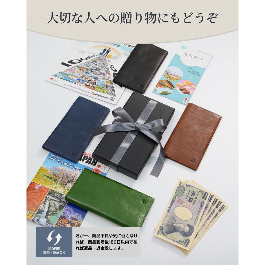 Modiko 財布 メンズ 長財布 本革 姫路レザー 薄型 コンパクト 小銭入れ