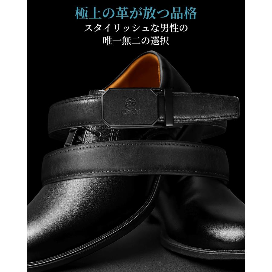 ［30%OFFクーポン対象・5のつく日P10倍］ObiOri ベルト メンズ 本革 プエブロレザー 日本製 オートロック式  ビジネス 紳士ベルト  サイズ調整可能 箱付き |  | 12