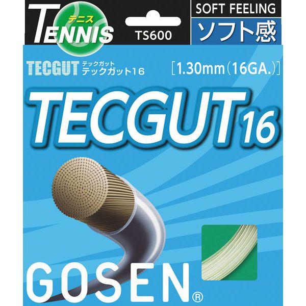 GOSEN（ゴーセン） TECGUT テックガット16 （TS600）（10）ホワイト[取