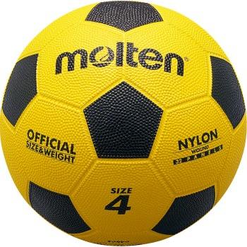 [molten]モルテン ゴムサッカーボール4号球 亀甲ゴムサッカー (F4Y) 黄×黒[取寄商品] | molten
