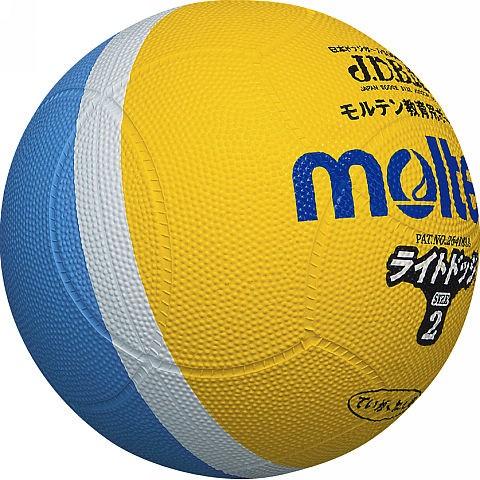 [molten]モルテン ドッジボール軽量2号球 小学校教材用 ライトドッジ (SLD2LSK) LSK黄×サックス[取寄商品] | molten