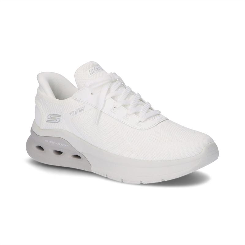 SKECHERS（スケッチャーズ） メンズスリップインズシューズ BOBS ARC WAVES 2.0 (118317)(WHT) ホワイト ...