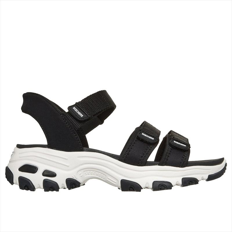 [SKECHERS]スケッチャーズ レディースサンダル D'LITES SANDAL - CLASSIC CATC (163651)(BLK) ブラック[取寄商品]の画像