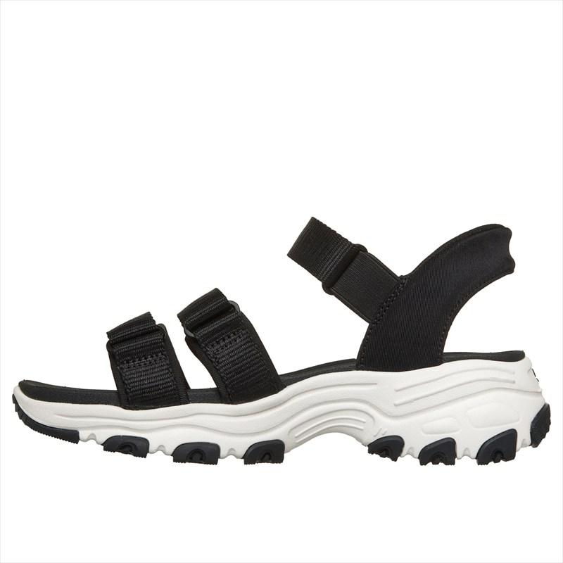 [SKECHERS]スケッチャーズ レディースサンダル D'LITES SANDAL - CLASSIC CATC (163651)(BLK) ブラック[取寄商品]の画像