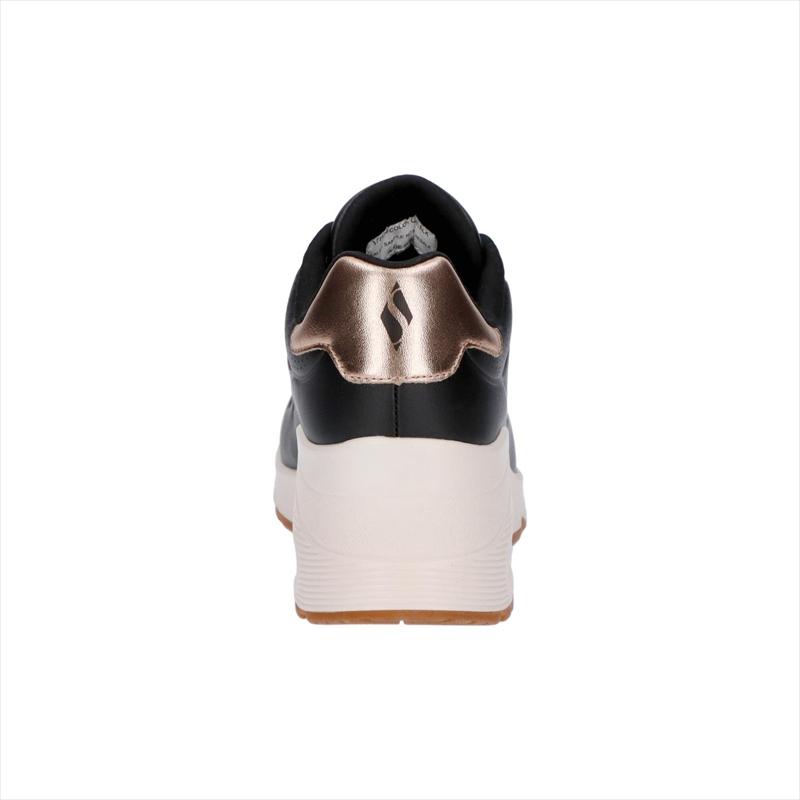 SKECHERS（スケッチャーズ） レディースカジュアルシューズ UNO WEDGE-HI STEPS (177520)(BLK) ブラック ...