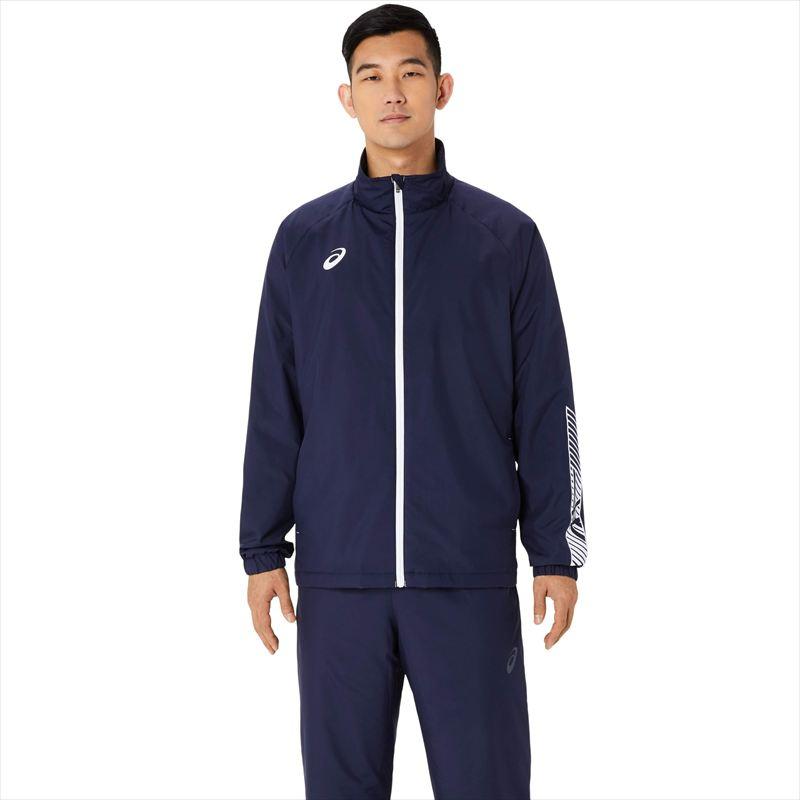 アシックス 裏トリコットウインドブレーカージャケット（ミッドナイト×ブリリアントホワイト・サイズ：XL） 2031E745-400-XL返品種別A ASICS（アシックス） 裏トリコットウインドブレーカージャケット
