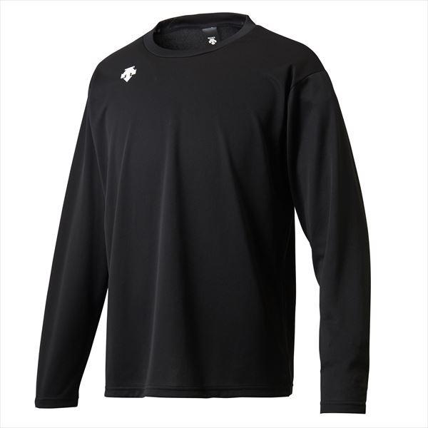 【1点までメール便対応】 [DESCENTE]デサント ワンポイントロングスリーブシャツ (DMC5801LB)(BLK) ブラック[取寄商品]｜auc-aspo