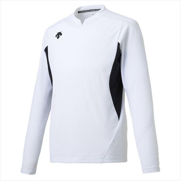 [DESCENTE]デサントバレー 長袖ゲームシャツ (DSS4913)(WHT) ホワイト×ブラック[取寄商品] シャツ
