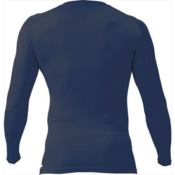 アンダーシャツ ネイビー ゼット [ZETT]ゼット PCWクルーネック 長袖 アンダーシャツ