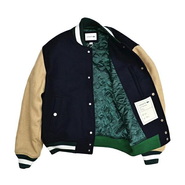 LACOSTE ラコステ ウールブレンド スタジアムジャケット スタジャン LACOSTE ラコステ ウールブレンド スタジアムジャケット スタジャン