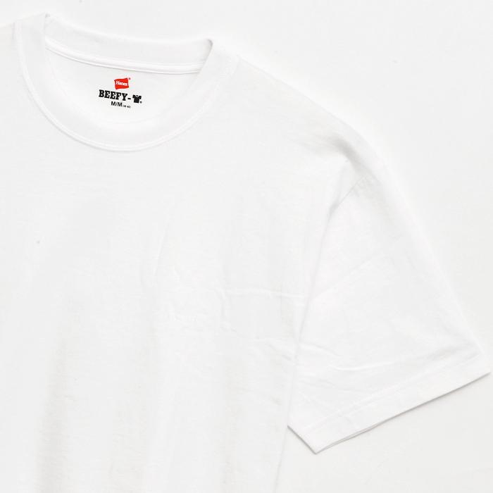 [Hanes]ヘインズ 【2枚組】BEEFY半袖Tシャツ (H5180-2)(010)ホワイト｜auc-aspo｜03