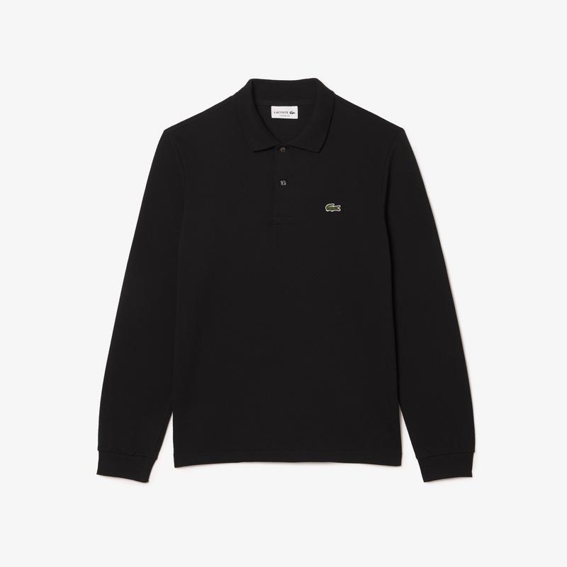 美品半額以下 LACOSTE 長袖ポロシャツ ブラック サイズ3 M相当 LACOSTE（ラコステ） オリジナルフィット 長袖 ポロシャツ (L1312MJ-99