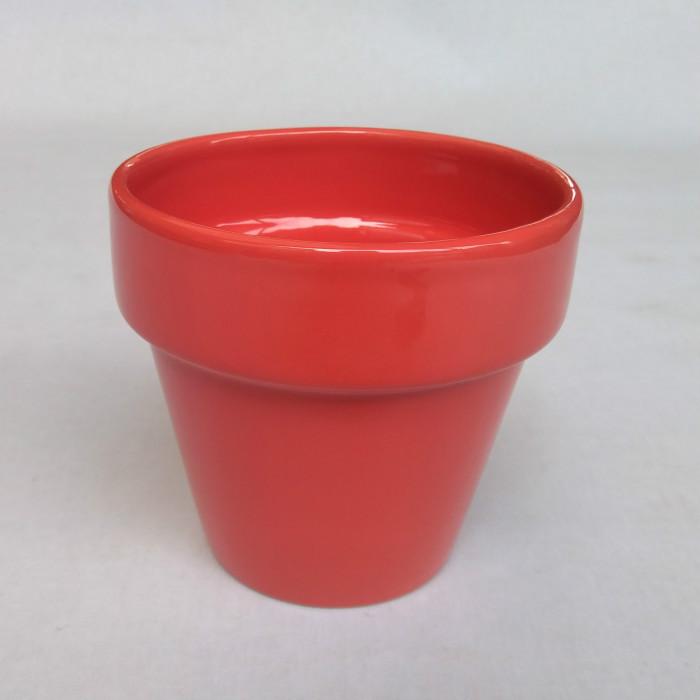 在庫処分 カラーポット 赤色 13cm 底穴有り レッド Stg0003 観葉植物 多肉植物 パンジー ビオラ ガーデンシクラメンに 植木鉢 海外最新