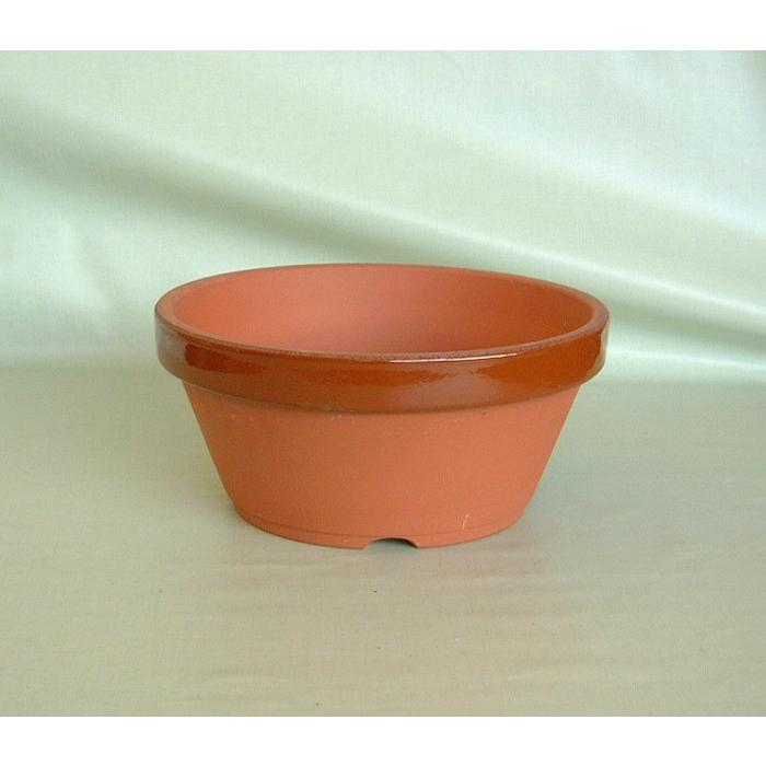 駄温鉢〈駄鉢〉 浅型 6号 陶器鉢 *国産植木鉢* 常滑焼 素焼き鉢 和風
