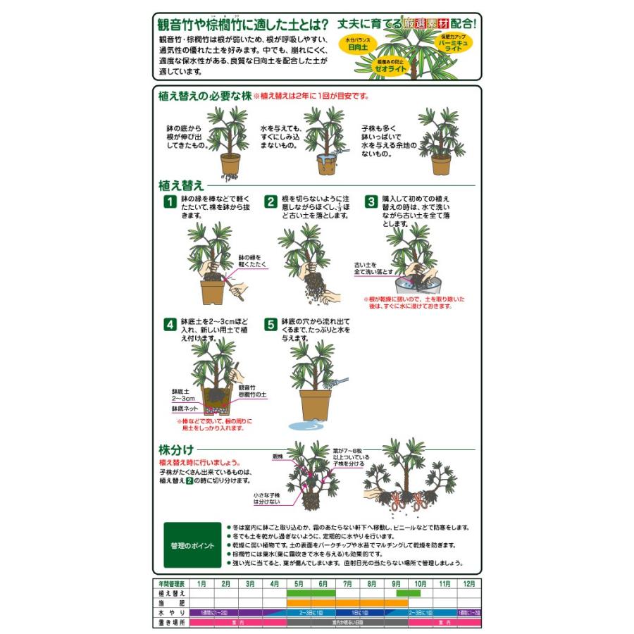 花ごころ 観音竹 棕櫚竹の土 12l 元肥入り 初めての方でも安心 根傷みしない 安心の配合 専用土 培養土 園芸用土 ガーデニング Kannon12l ガーデン屋 Yahoo 店 通販 Yahoo ショッピング